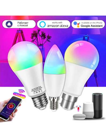 IntelliBulb: Smart WiFi LED Lamp with Alexa & Alice Voice Control