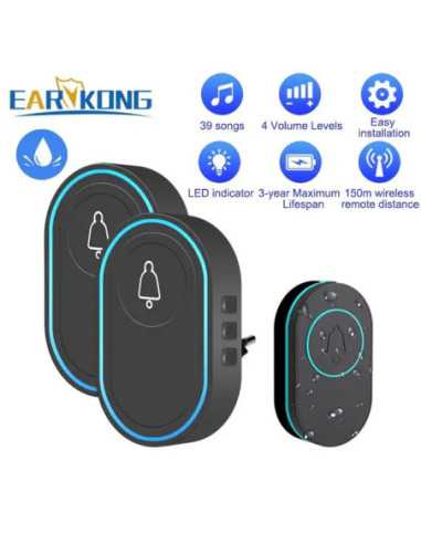 Smart Wireless Doorbell with 300m Range and Waterproof Design