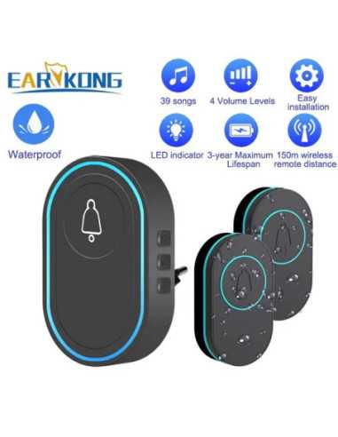 Smart Wireless Doorbell with 300m Range and Waterproof Design