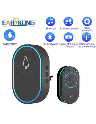 Smart Wireless Doorbell with 300m Range and Waterproof Design