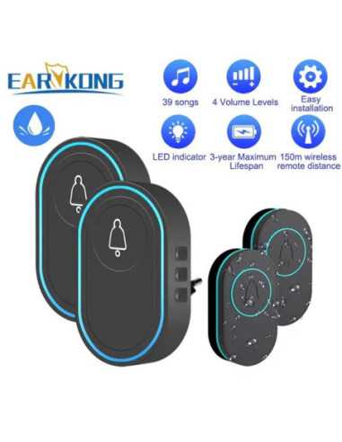 Smart Wireless Doorbell with 300m Range and Waterproof Design