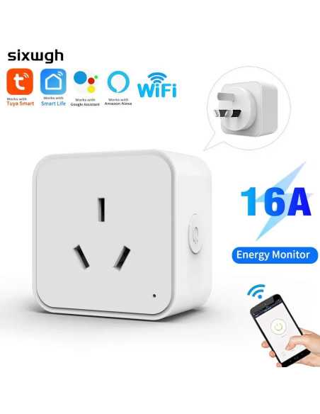 Tuya Smart Plug: AU WiFi Adapter with Power Monitoring