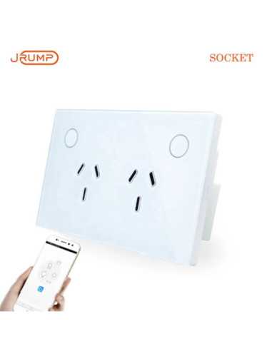 Aussie Smart Dual Socket with Touch Buttons for Alexa & Google Home