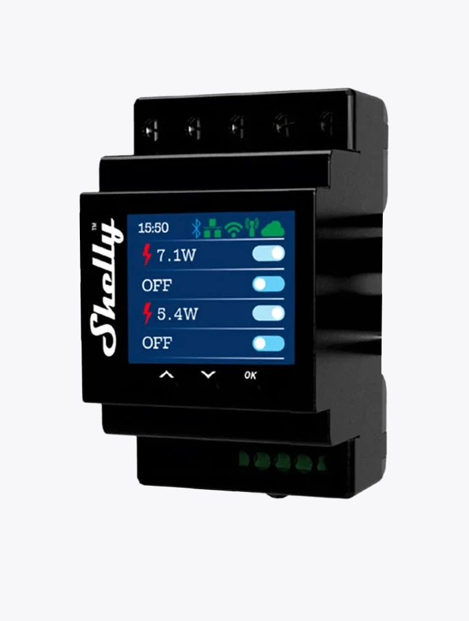 Shelly Pro 4PM 4-Channel DIN Rail Relay