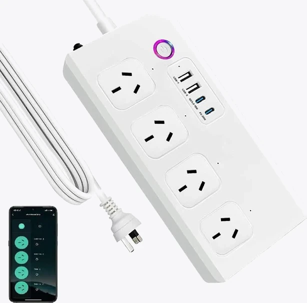UseeLink WiFi Smart Power Strip, Power Board with 4 Outlets and 2 USB Ports & 2 Type C, Timer Schedule,Voice & APP Remote Control, Compatible with
